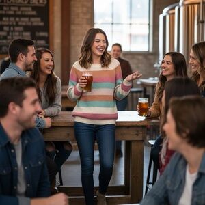 Gilli Womens Striped Knit Sweater Pink Teal Tan Wool Mohair Blend Size S OWT6672